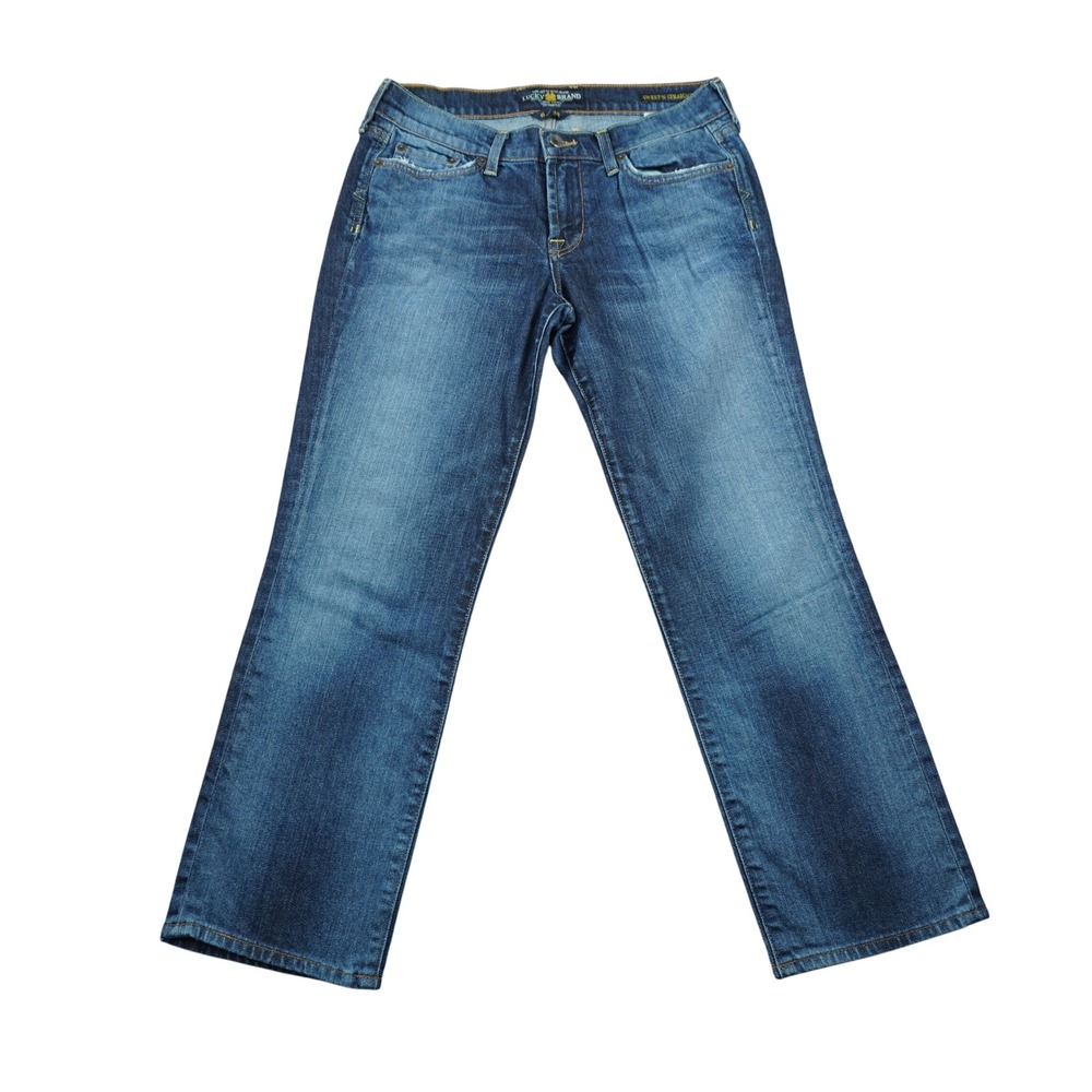 Lucky Brand Sweet N Straight Janet‎ Crop Jeans Blue Medium Wash Size 6/28 Casual